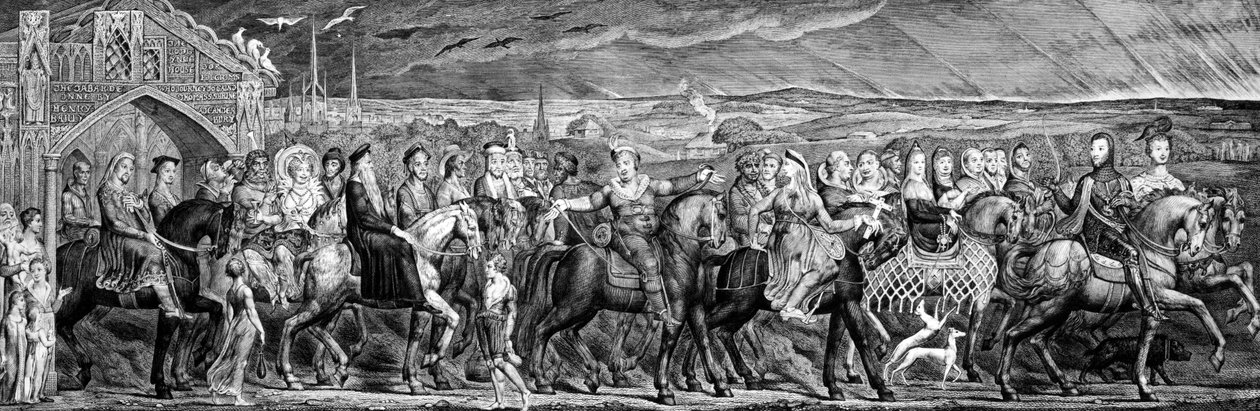 Chaucers Canterbury Pilgrims, 1810 af William Blake