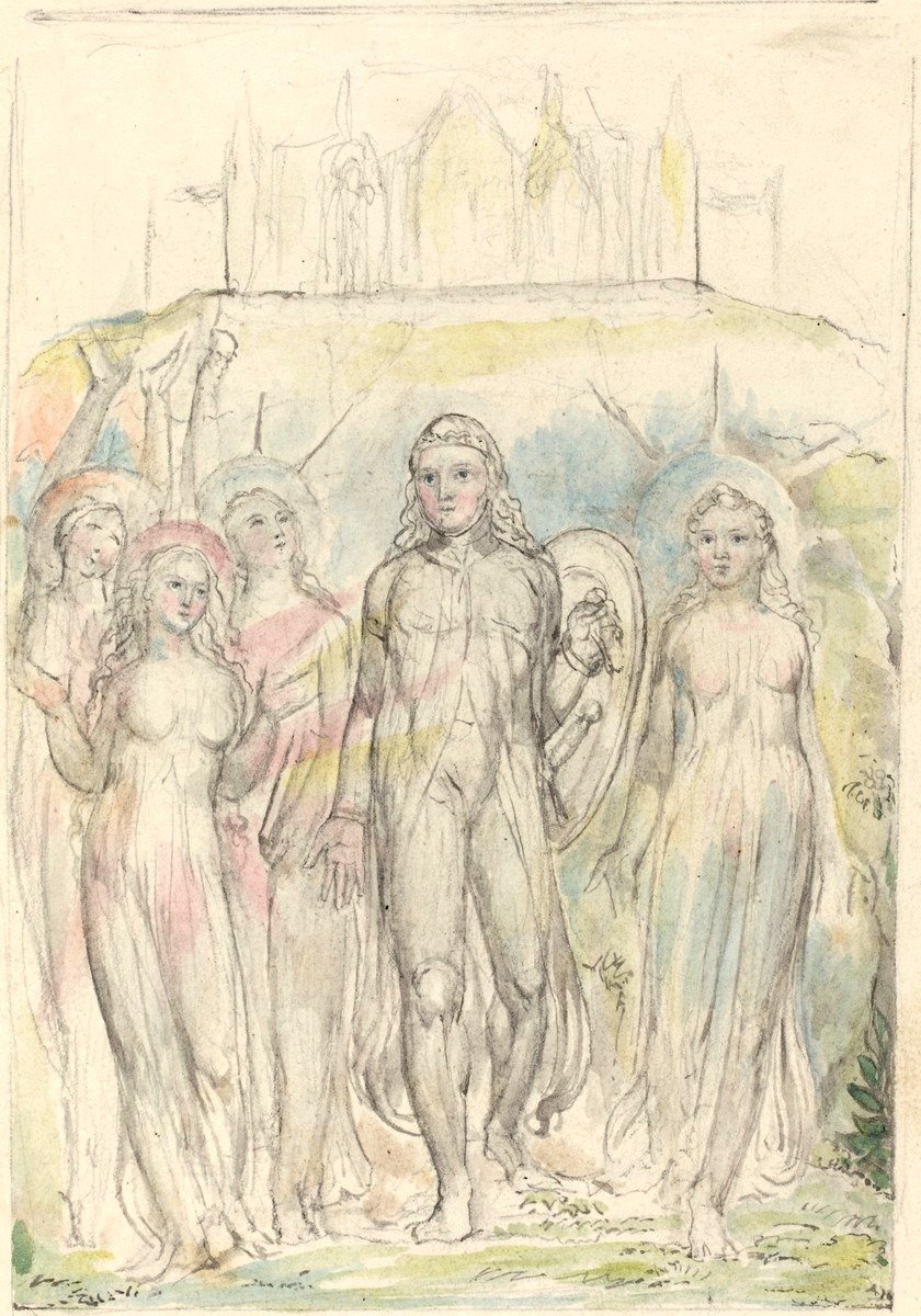 Kristen med troens skjold af William Blake