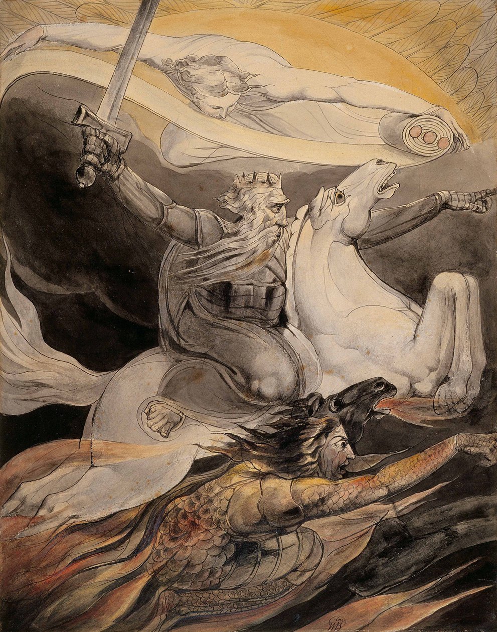 Død på en bleg hest af William Blake