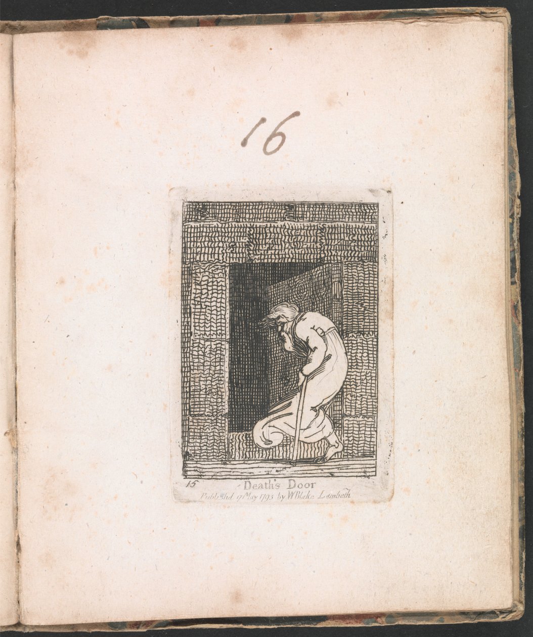 Deaths Door, tallerken 16 fra For Children. Paradisets porte, 1793 af William Blake