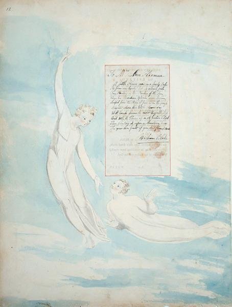 Elegy Written in a Country Churchyard, fra The Poems of Thomas Gray, udgivet 1797-98 (wc og sort blæk på papir) af William Blake
