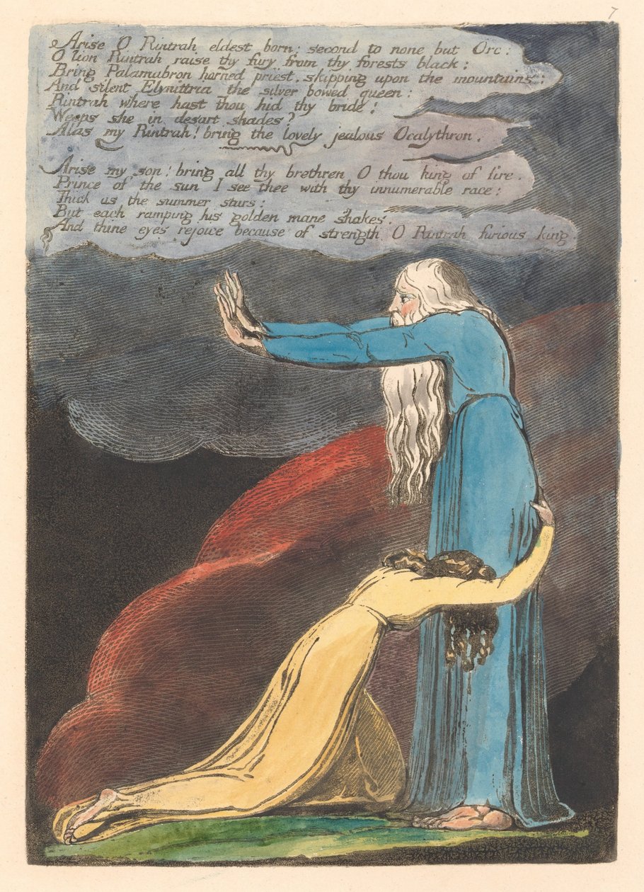 Europa. En profeti, plade 9, Arise O Rintrah. . . . (Bentley 11) af William Blake