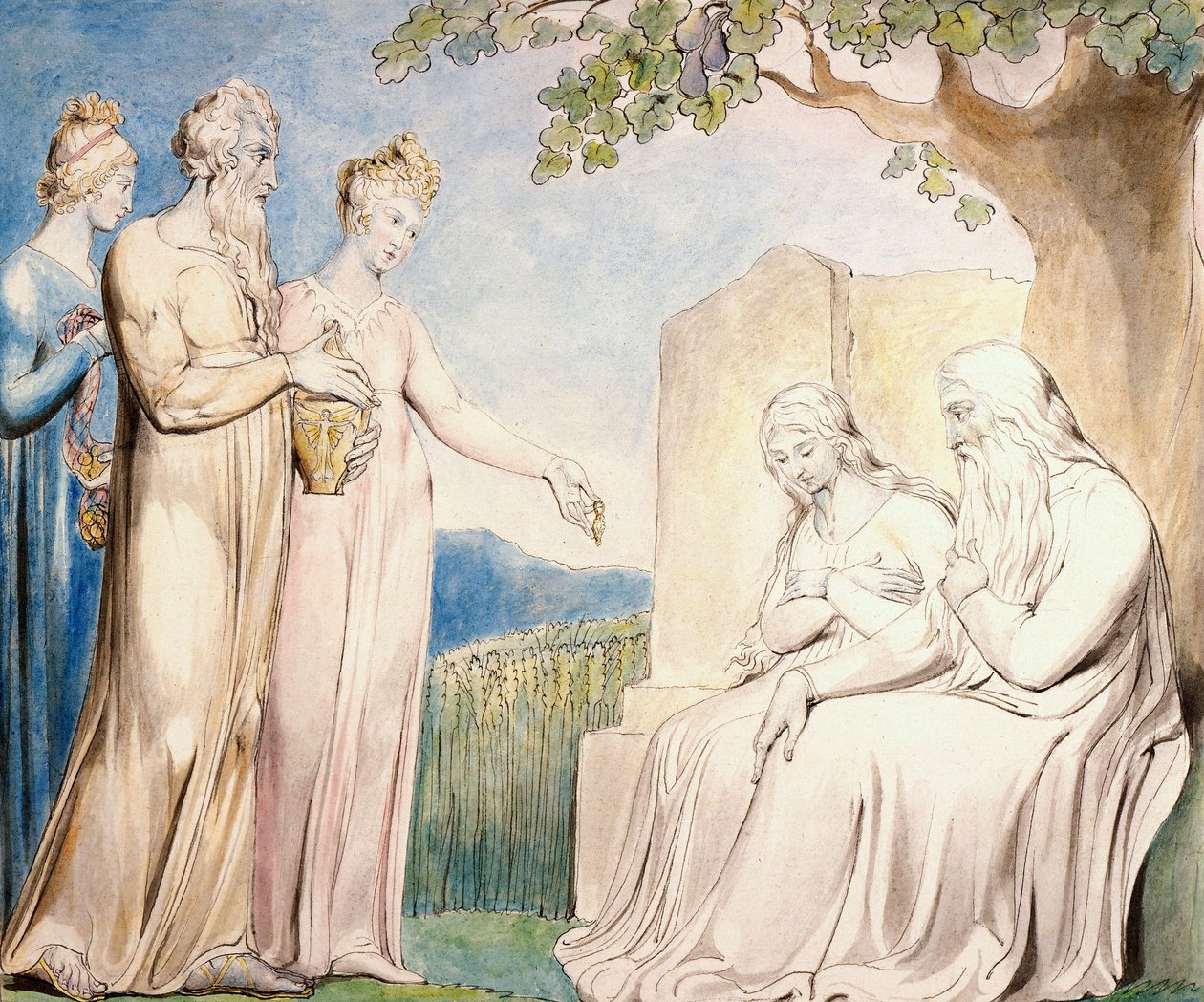 Hver mand gav ham også et stykke penge af William Blake