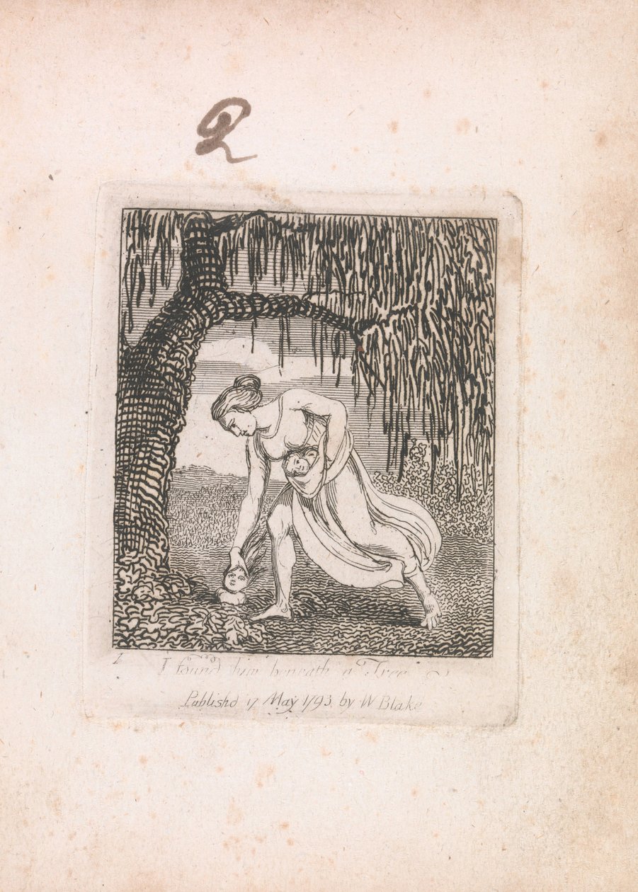 For børn. Paradisets porte, plade 3, jeg fandt ham under et træ af William Blake