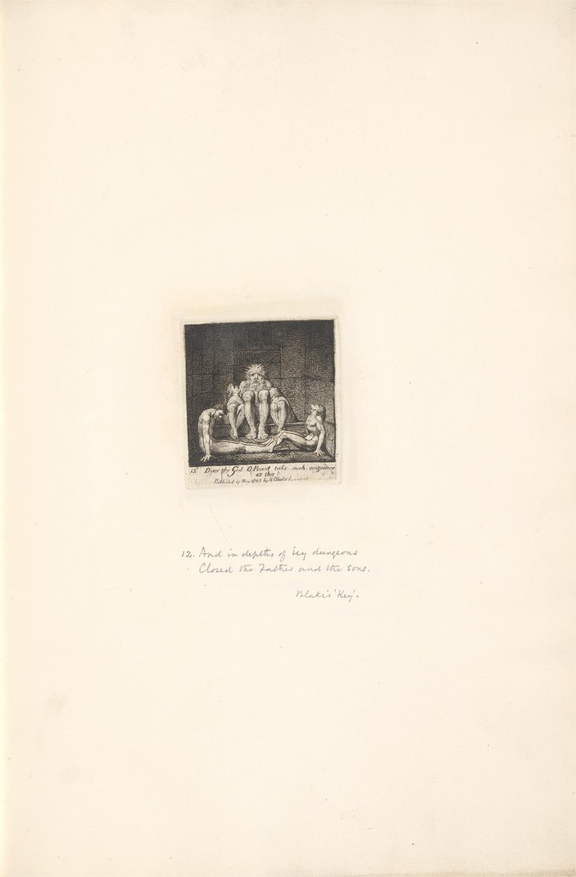 For kønnene- Paradisets porte, plade 14, tager din Gud O Præst sådan hævn som denne af William Blake