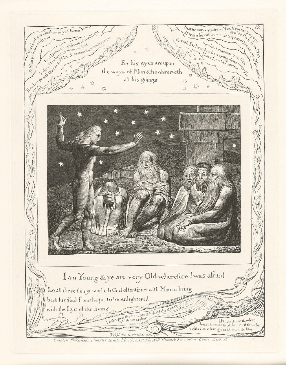 Jeg er ung, og I er meget gamle, hvorfor jeg var bange, 1825 af William Blake