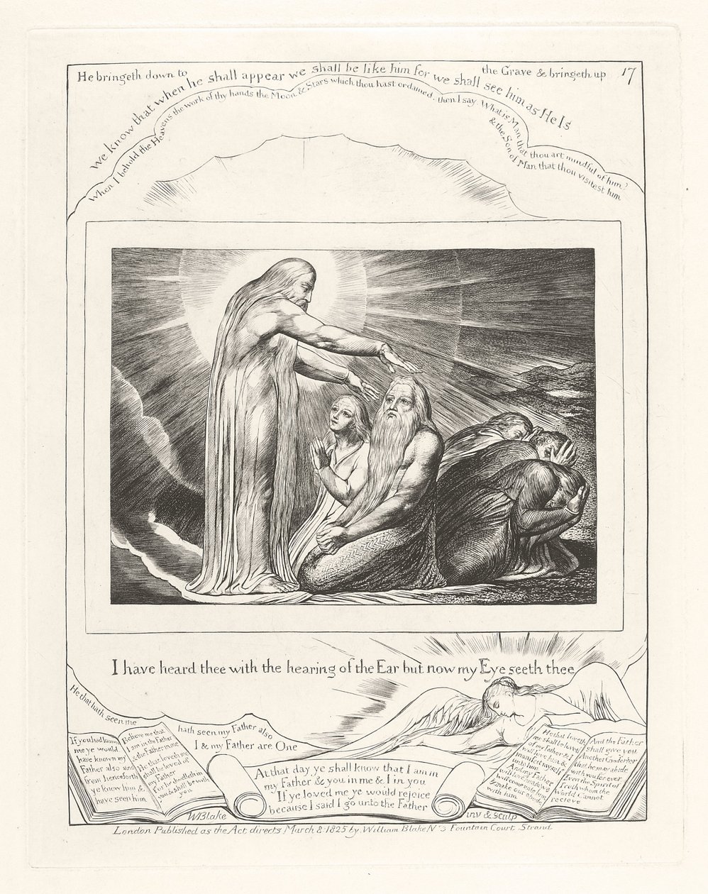 Jeg har hørt dig med Ørets hørelse, men nu ser mit Øje dig, 1825 af William Blake