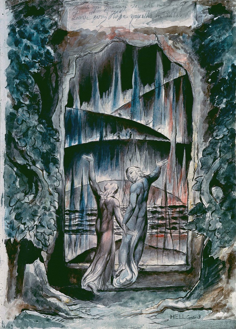 Illustrationer til Dantes Divine af William Blake