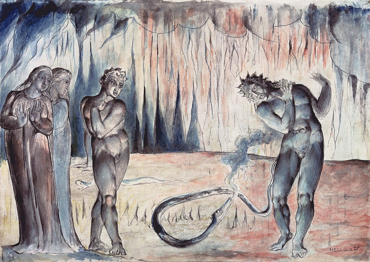 Illustrationer til Dantes Divine af William Blake