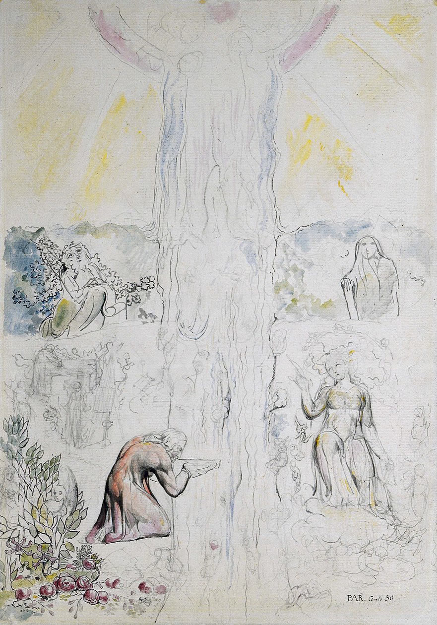 Illustrationer til Dantes Divine af William Blake