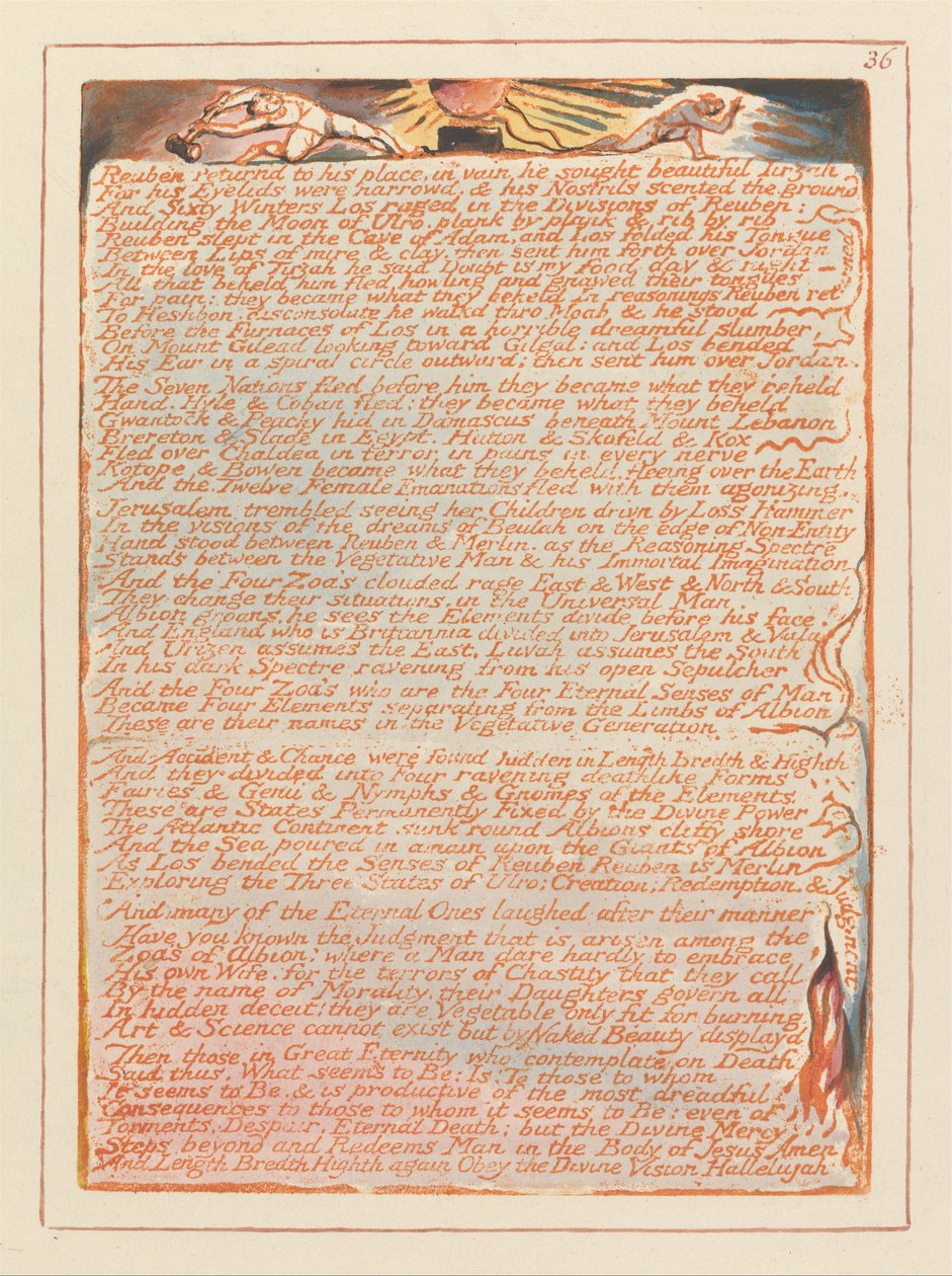 Jerusalem, plade 36, af William Blake