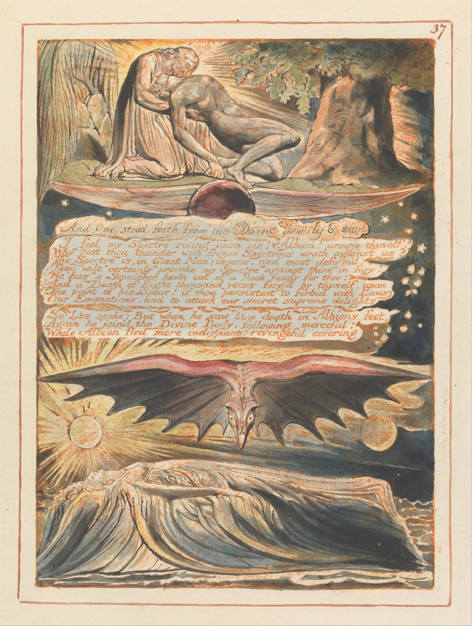 Jerusalem, plade 37, og en stod frem .... af William Blake