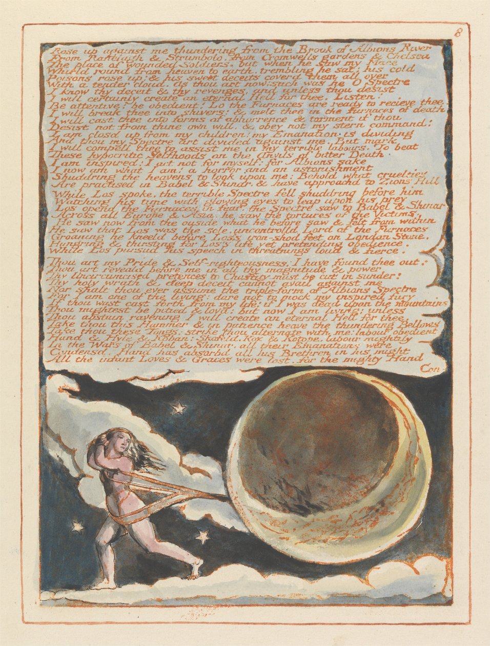 Jerusalem, plade 8, stod op mod mig .... af William Blake