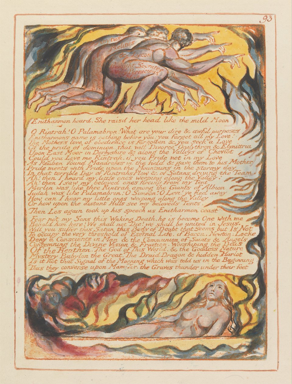 Jerusalem, plade 93, Enitharmon hørt .... af William Blake