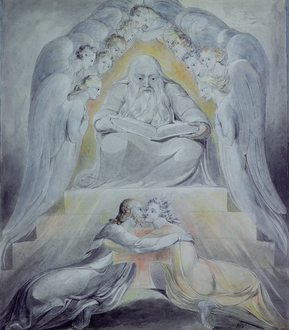 Barmhjertighed og Sandhed mødes sammen, Retfærdighed og Fred har kysset hinanden af William Blake