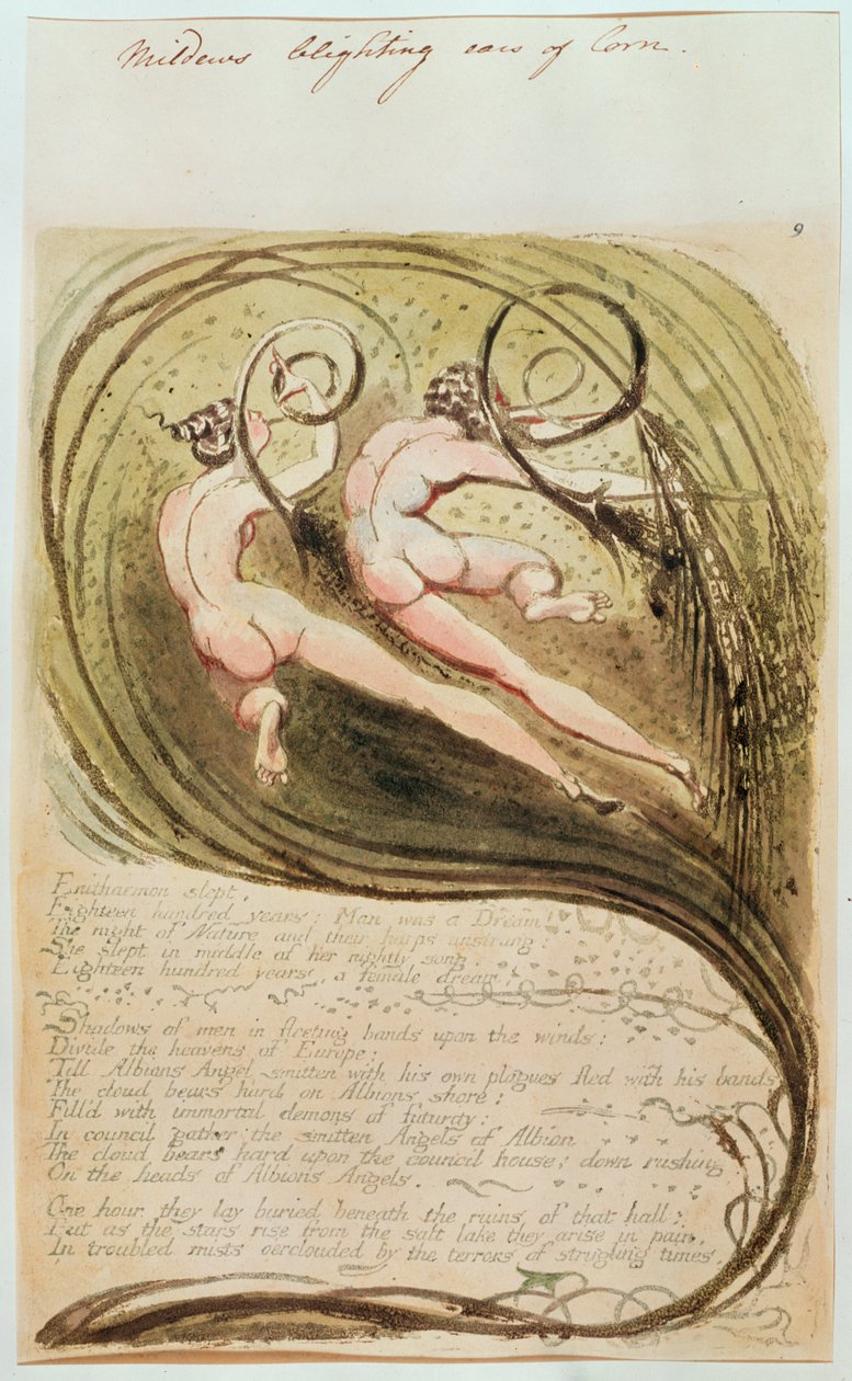 Meldug, der sprænger korn af William Blake