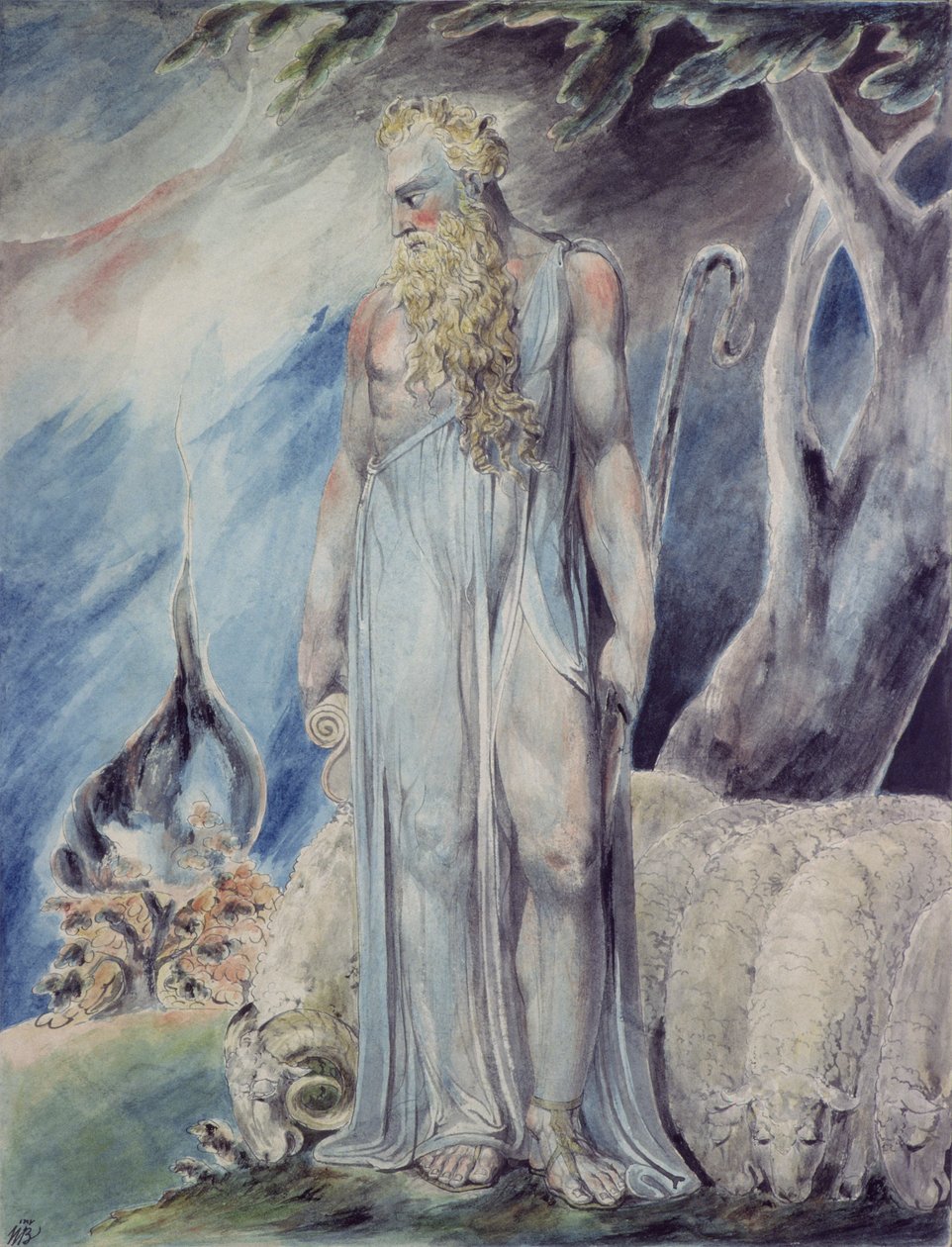 Moses og den brændende busk af William Blake