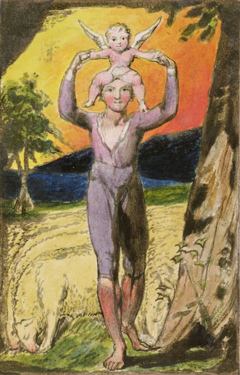 P.124-1950.pt29 Frontispice til Songs of Experience: plade 29 fra Songs of Innocence and of Experience (kopi R), c.1802-08 (ætsning, blæk og wc) af William Blake
