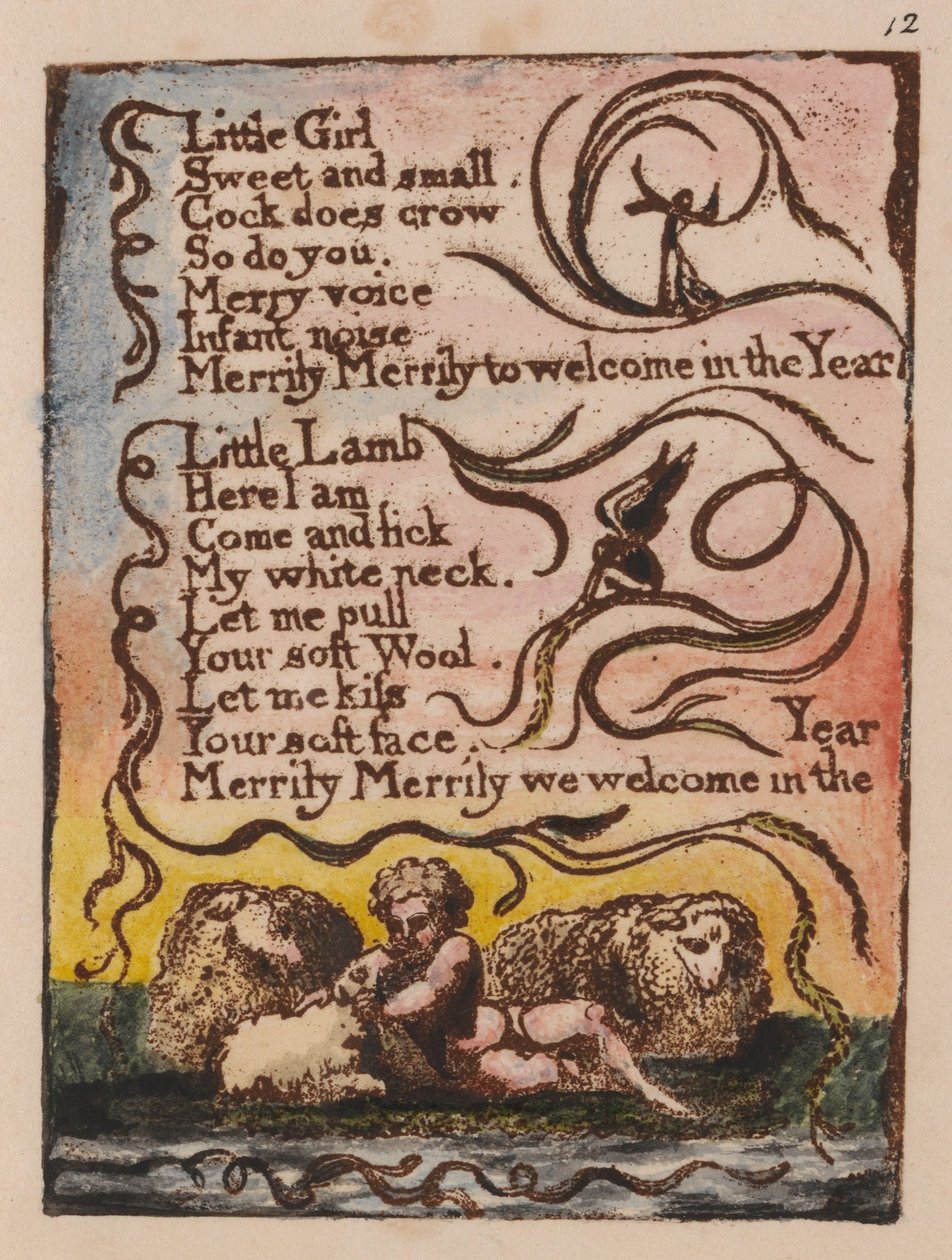 Sange om uskyld og erfaring, plade 12, forår (Bentley 23) af William Blake
