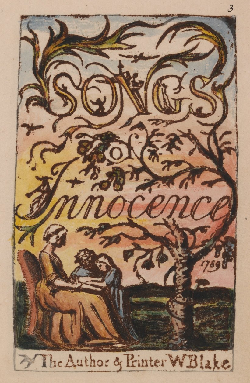 Songs of Innocence and of Experience, Plate 3, Innocence Title Page (Bentley 3) af William Blake