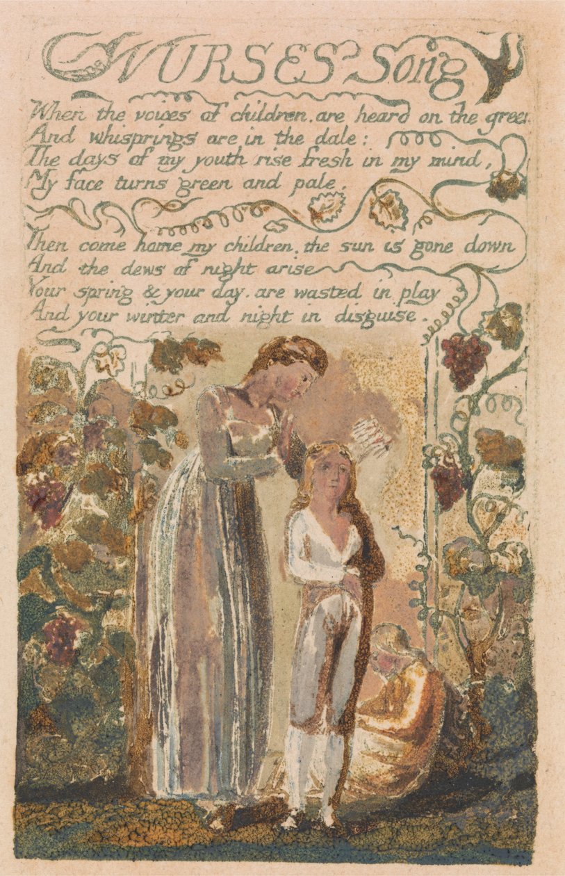 Sange om uskyld og erfaring, plade 37, sygeplejersksang (Bentley 38) af William Blake
