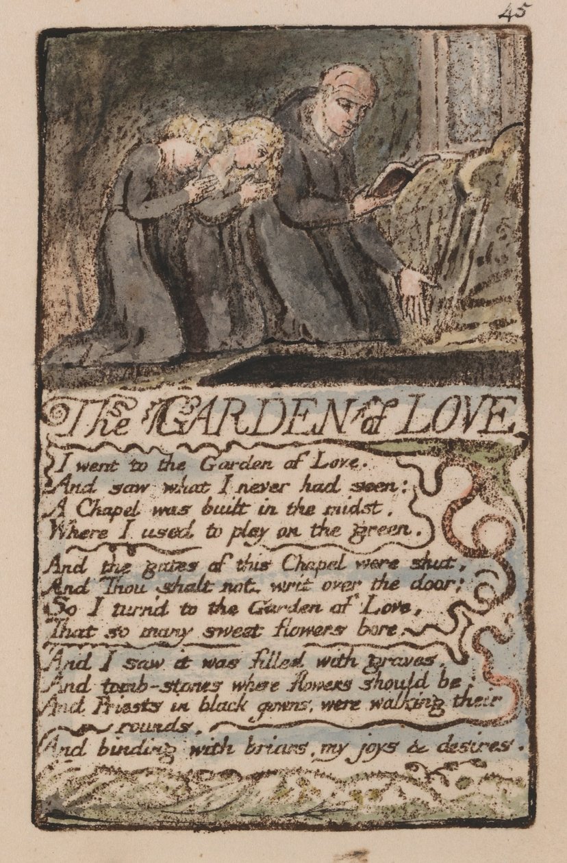 Sange om uskyld og erfaring, plade 45, Kærlighedens have (Bentley 44) af William Blake