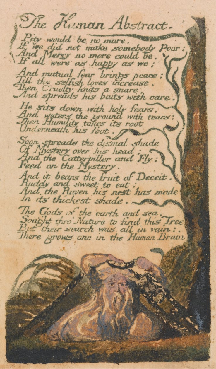 Sange om uskyld og erfaring, plade 46, The Human Abstract (Bentley 47) af William Blake