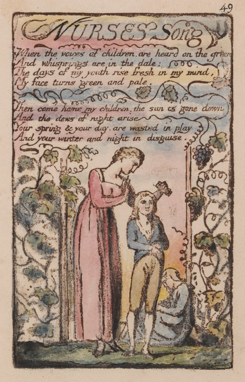 Sange om uskyld og erfaring, plade 49, sygeplejerskesang (Bentley 38) af William Blake