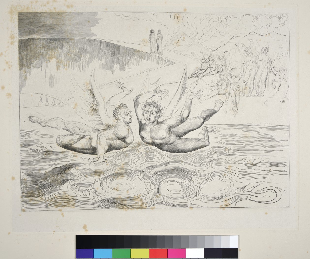 Kredsen af de korrupte embedsmænd: Djævlerne knuger hinanden, Canto XXII, illustration til 
