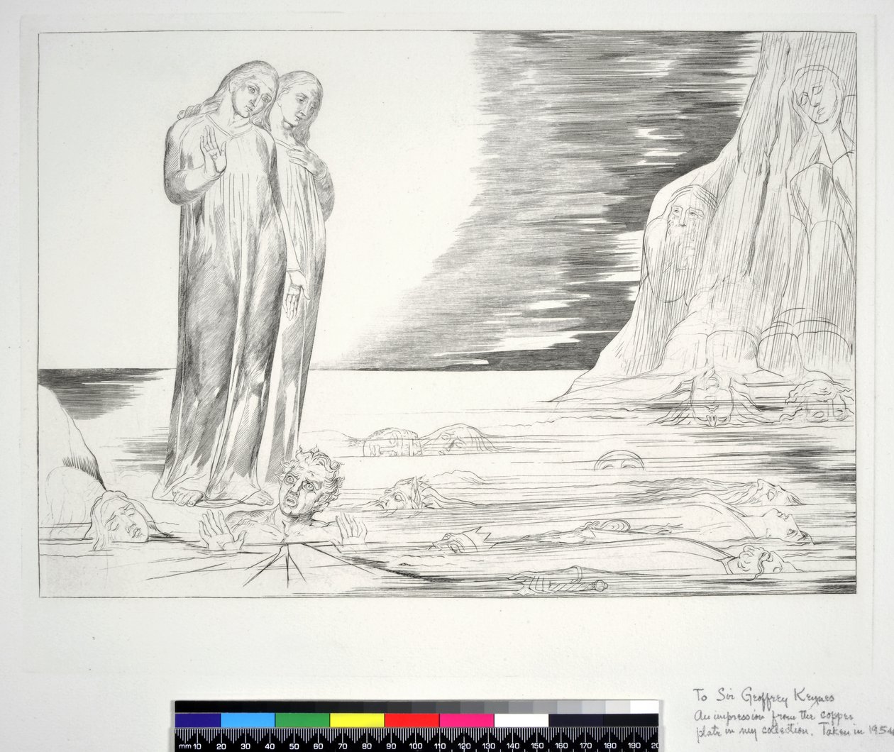 The Circle of the Traitors: Dantes fod slår Bocca degli Abbate, Inferno, Canto XXXII, illustration til 