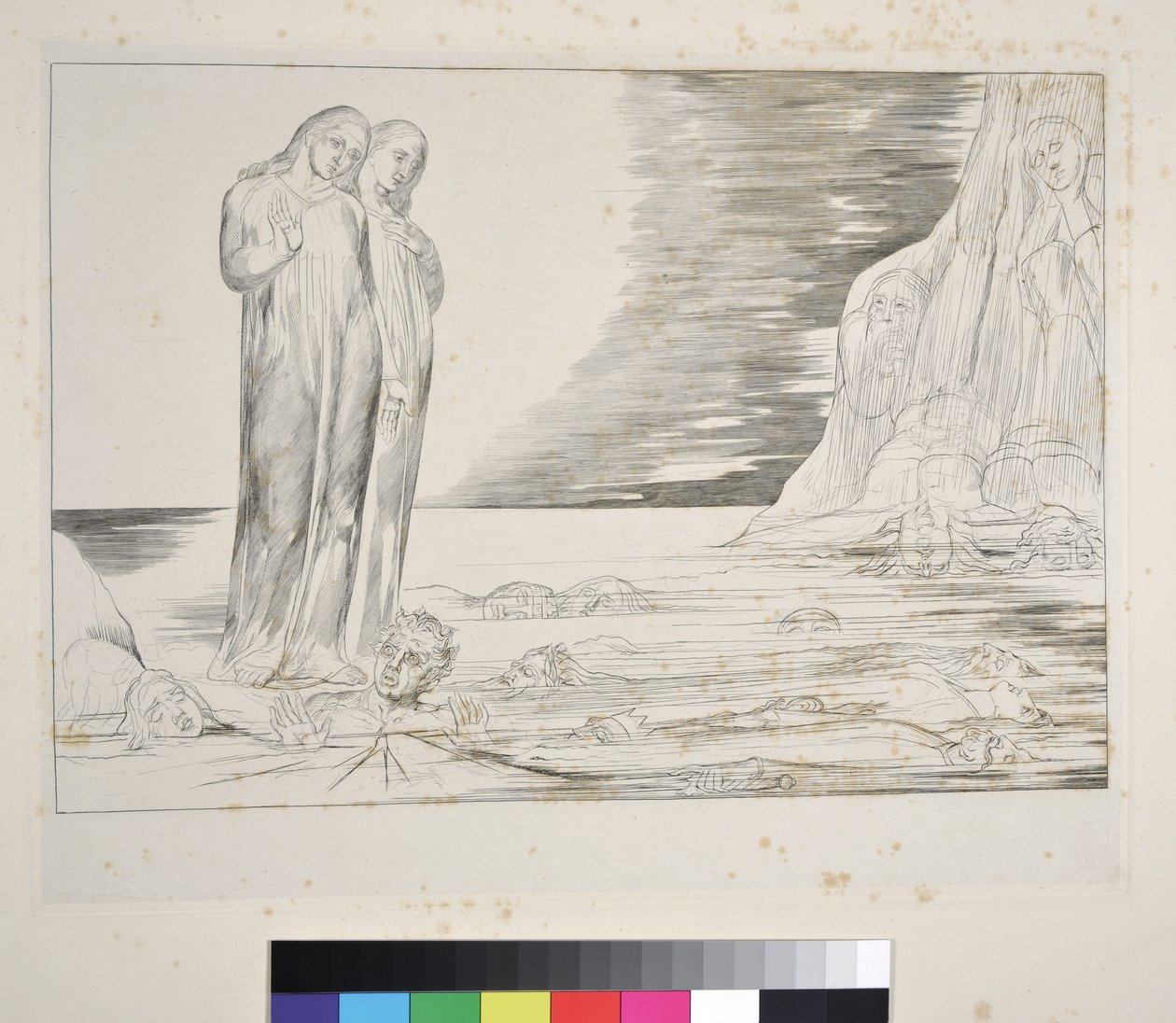 The Circle of the Traitors: Dantes fod slår Bocca degli Abbate, Inferno, Canto XXXII, illustration til 