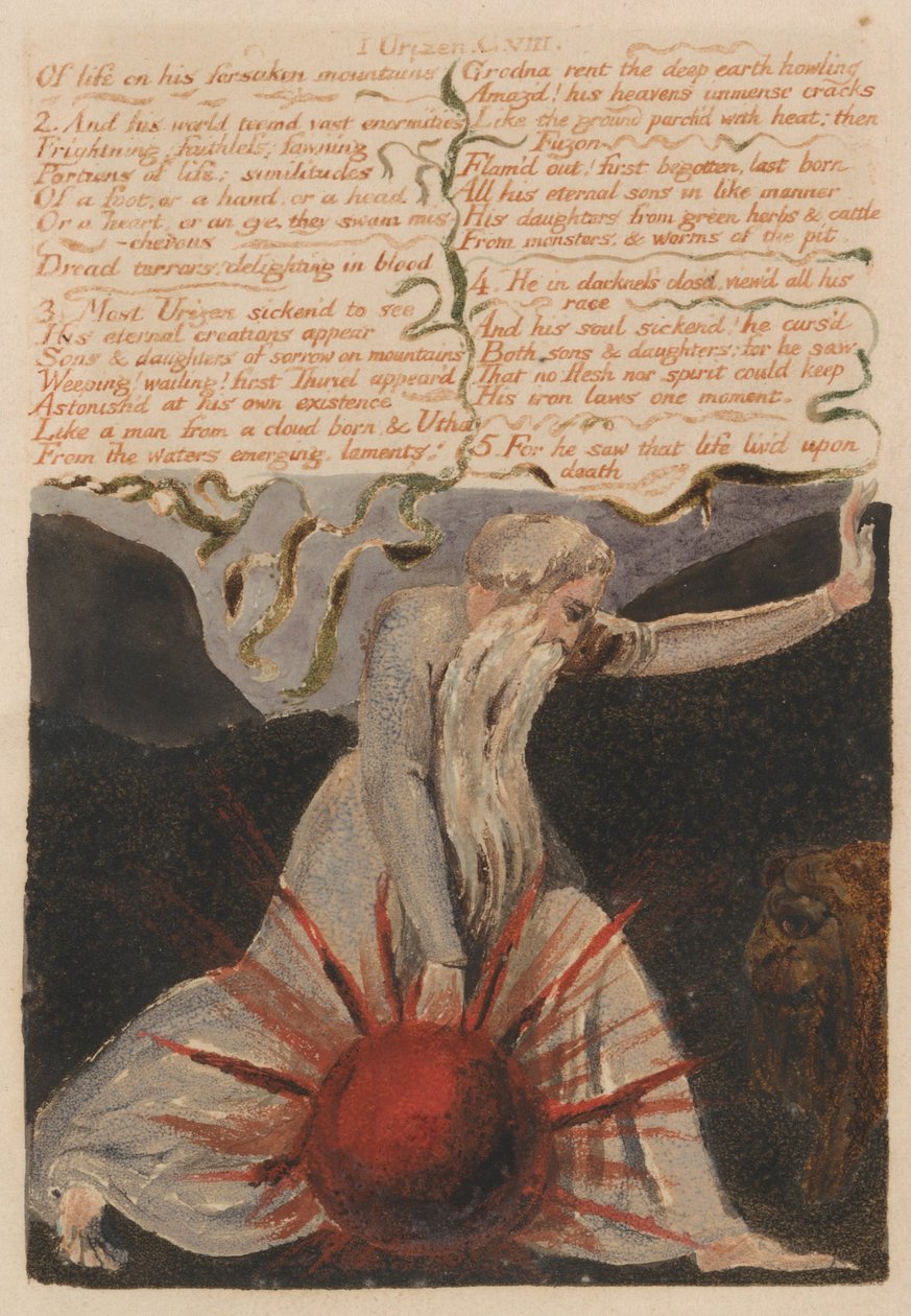 Den første bog af Urizen, Bentley kopi A af William Blake