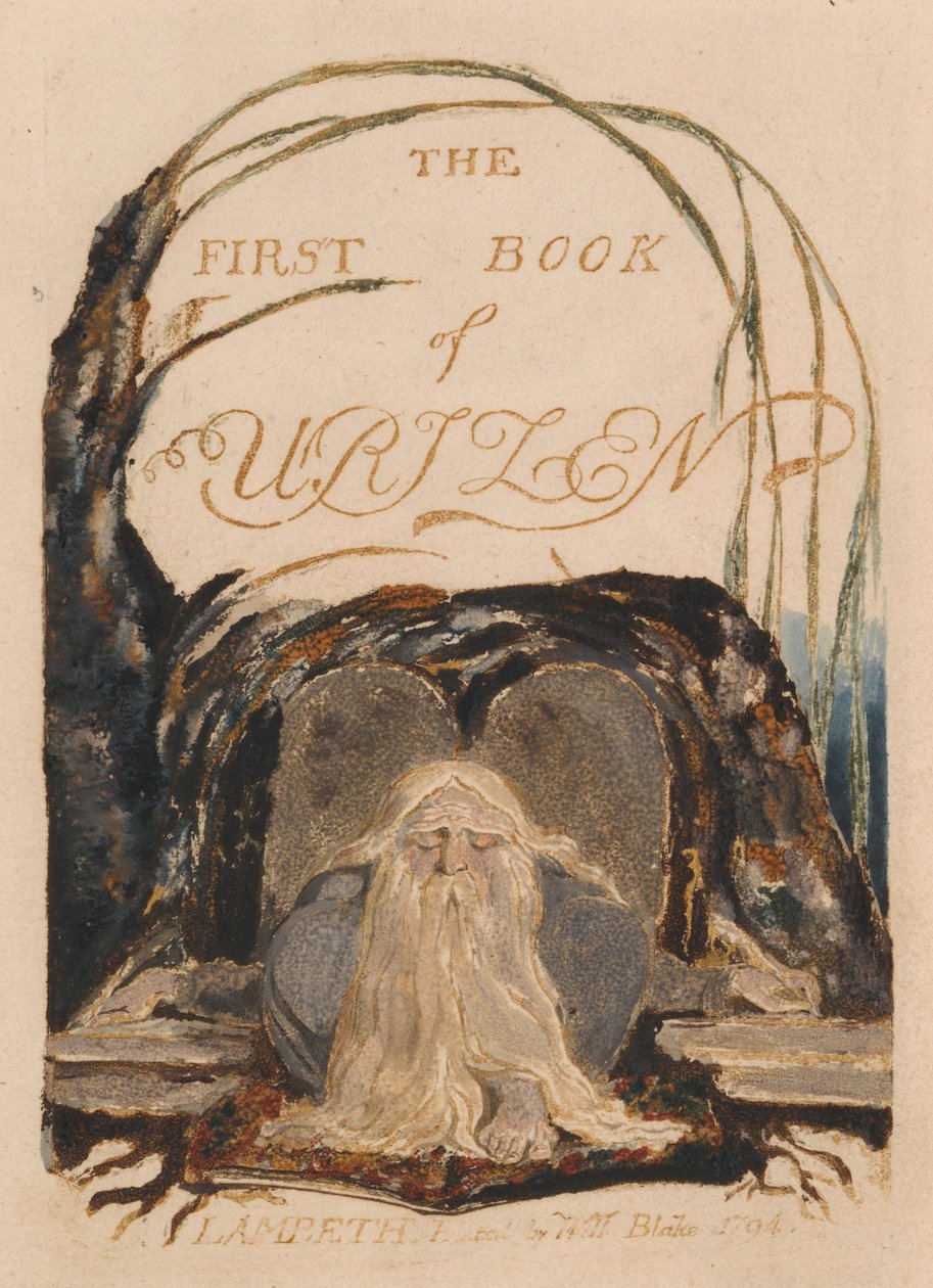 Den første bog om Urizen, plade 1, den første bog om Urizen. (Bentley 1) af William Blake