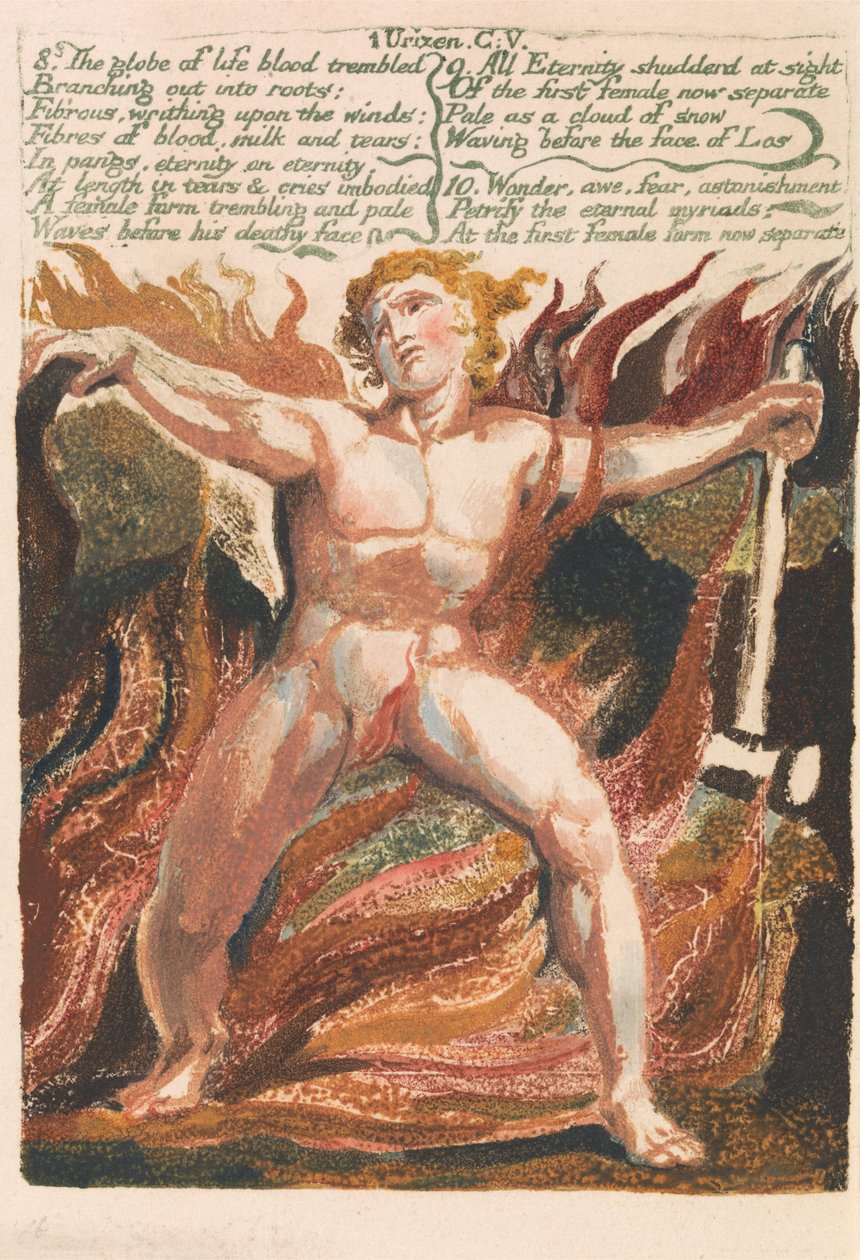 Den første bog af Urizen, plade 15, af William Blake
