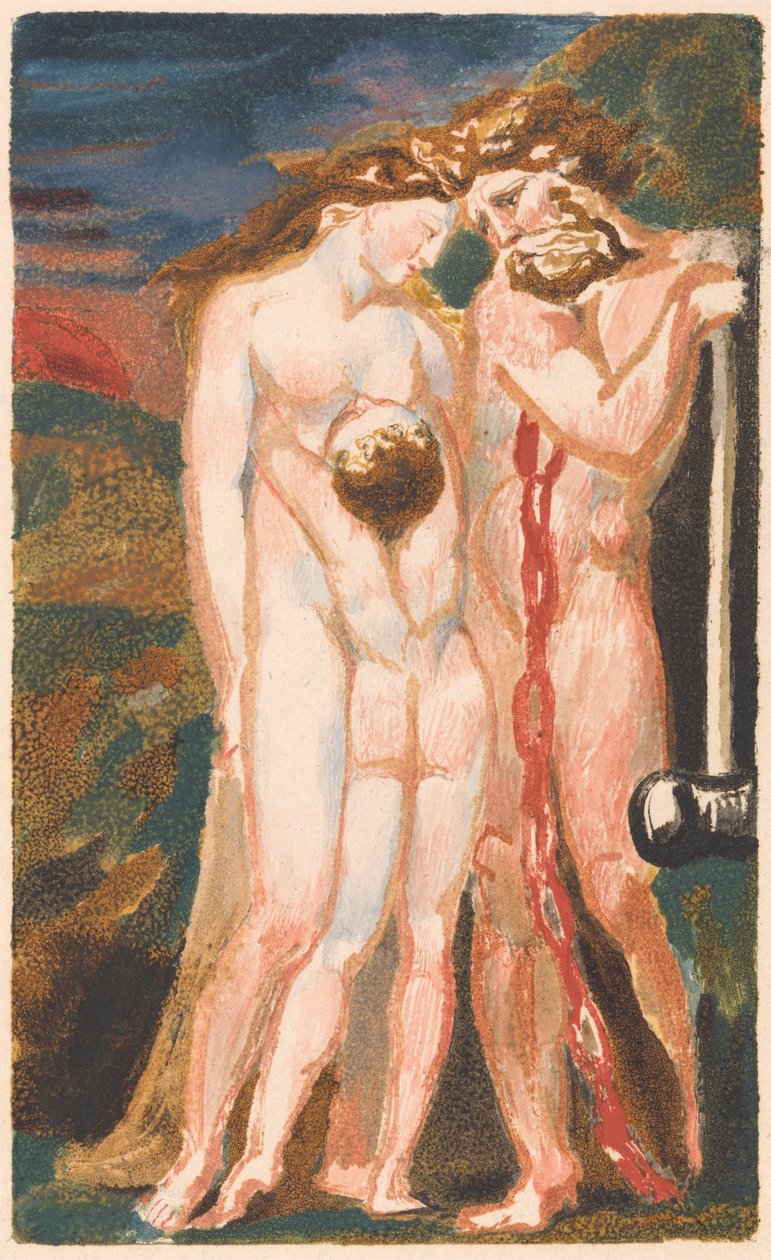 Den første bog af Urizen, plade 18 (Bentley 21) af William Blake