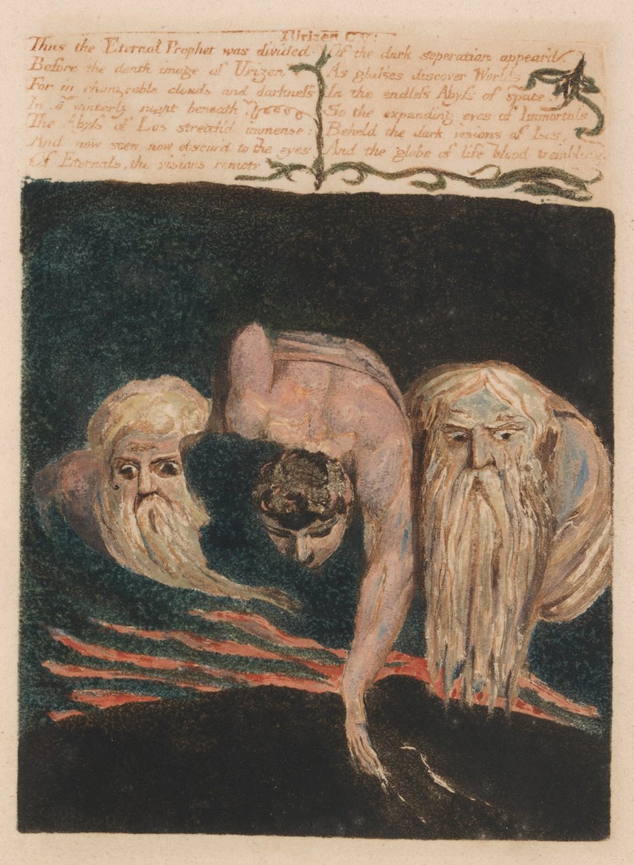Den første bog af Urizen, plade 20, af William Blake