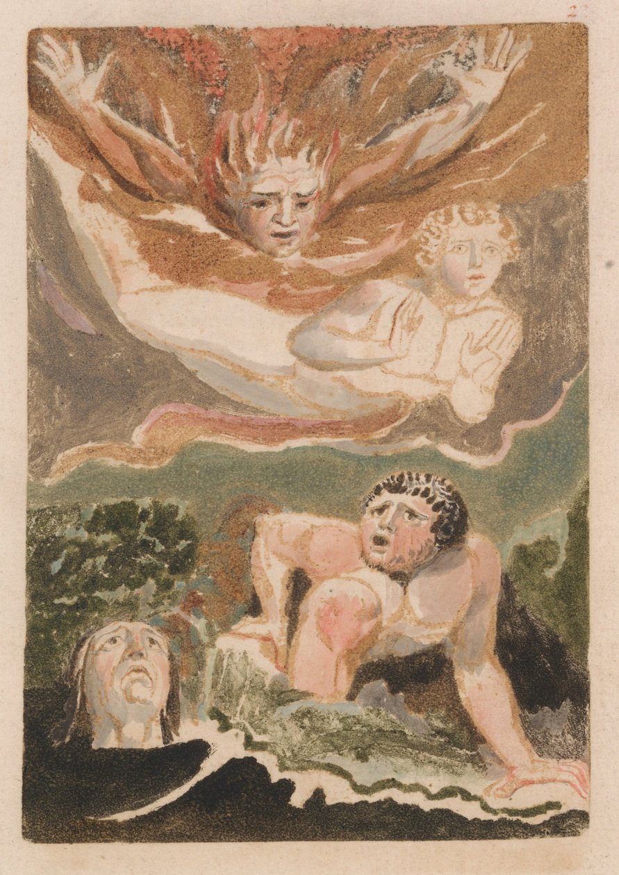 Den første bog af Urizen, plade 4 (Bentley 24) af William Blake