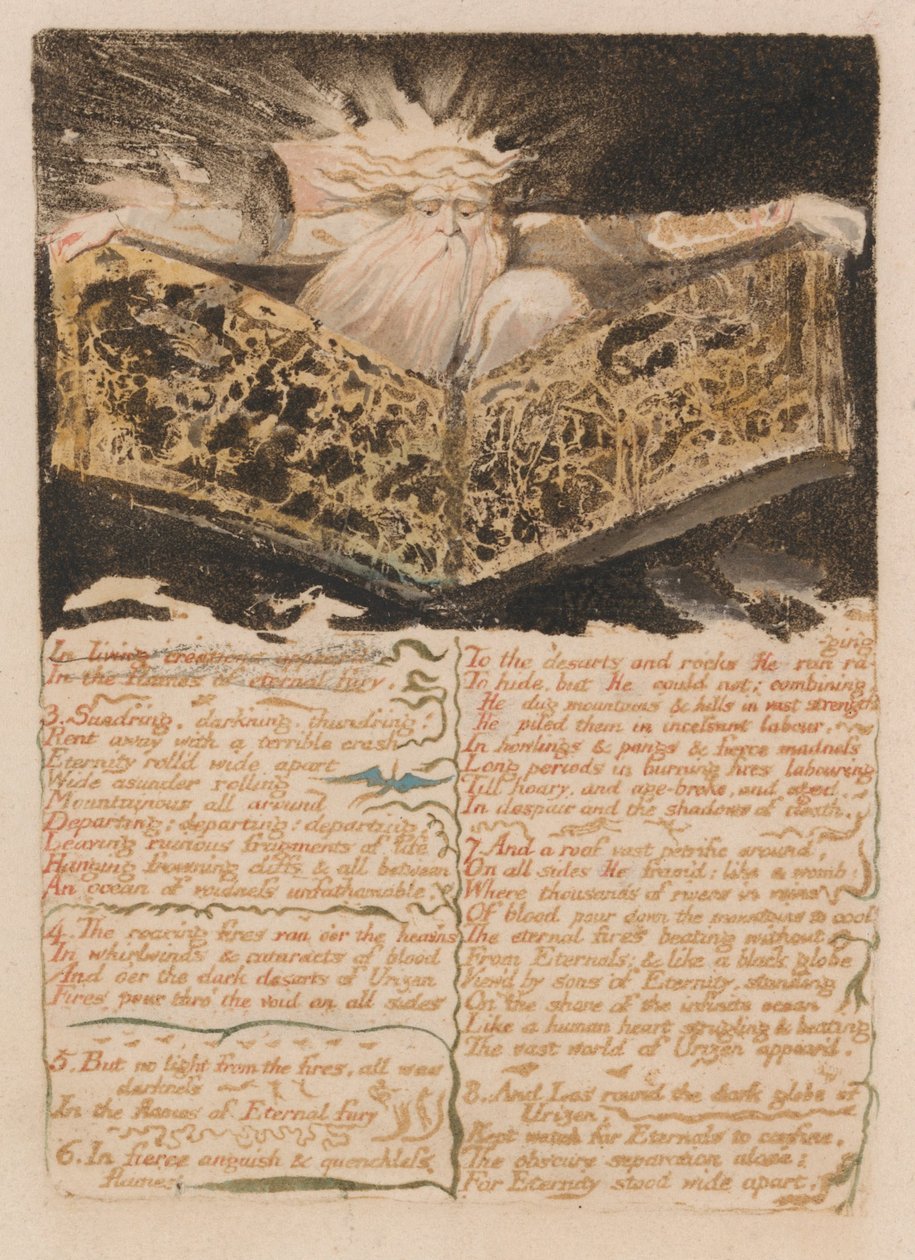 Den første bog af Urizen, plade 8, af William Blake