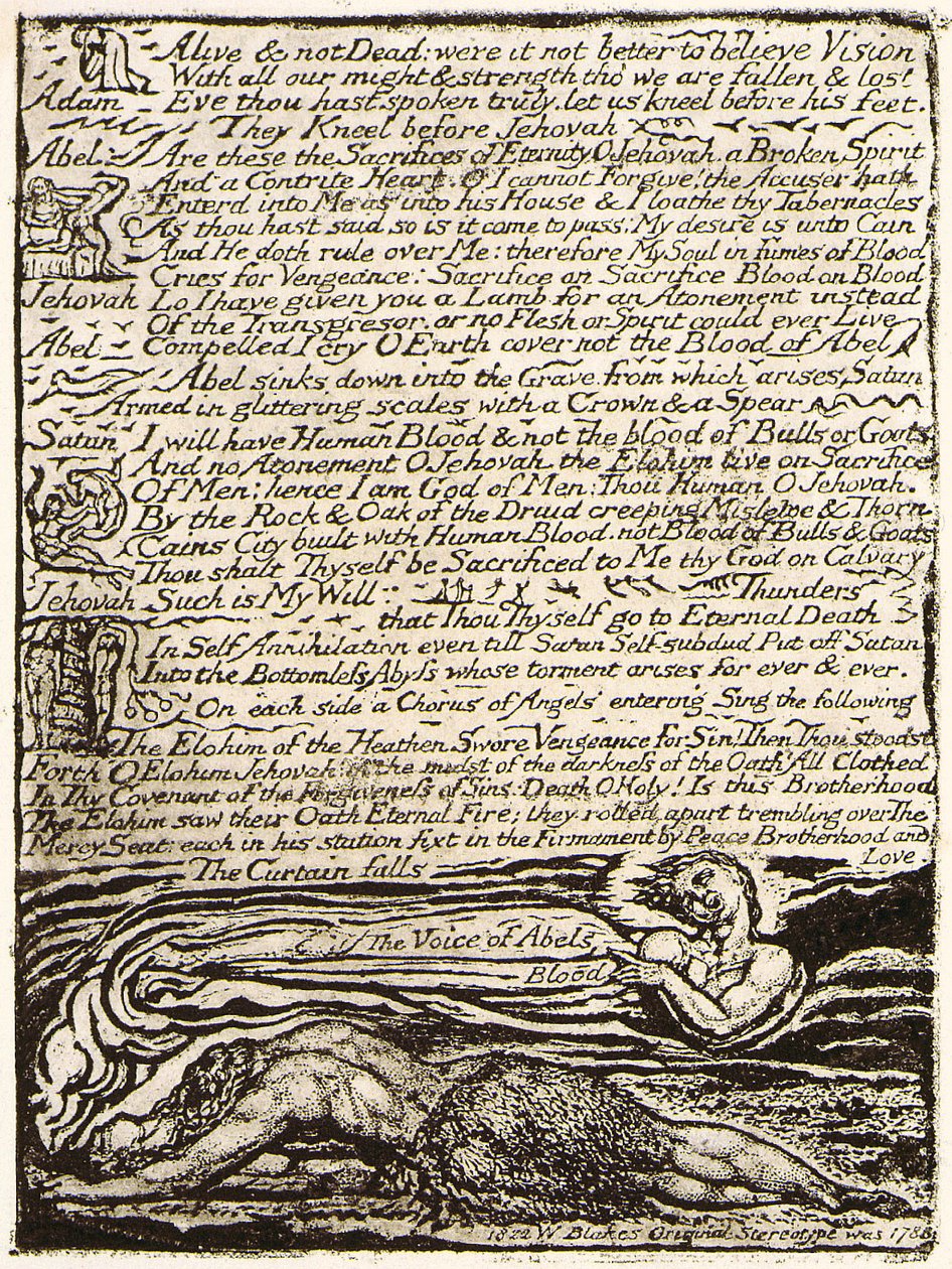 Abels spøgelse, side 2 af William Blake