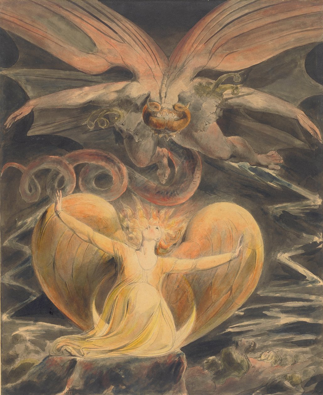 Den store røde drage og kvinden iklædt solen af William Blake