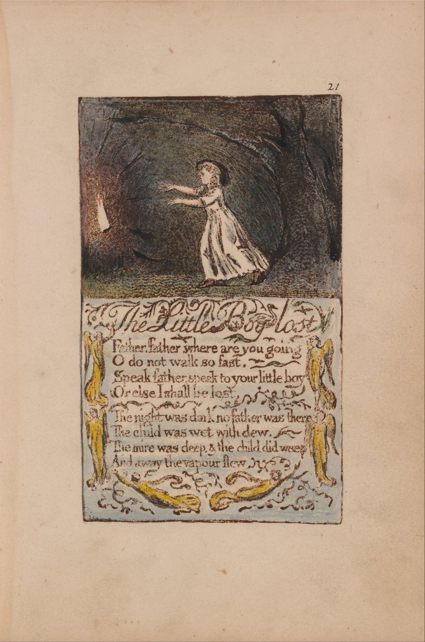 Den lille dreng tabt af William Blake