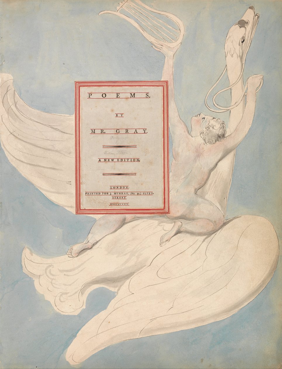 Thomas Greys digte, Design 1, Det pindariske geni, der modtager sin lyre af William Blake