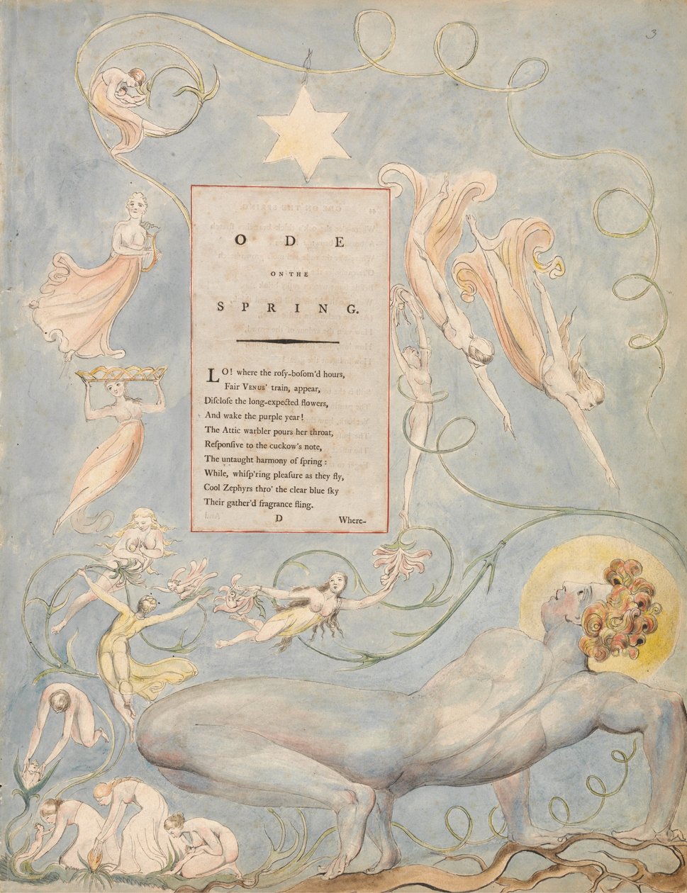 Digte af Thomas Gray, Design 3, Ode on the Spring. af William Blake