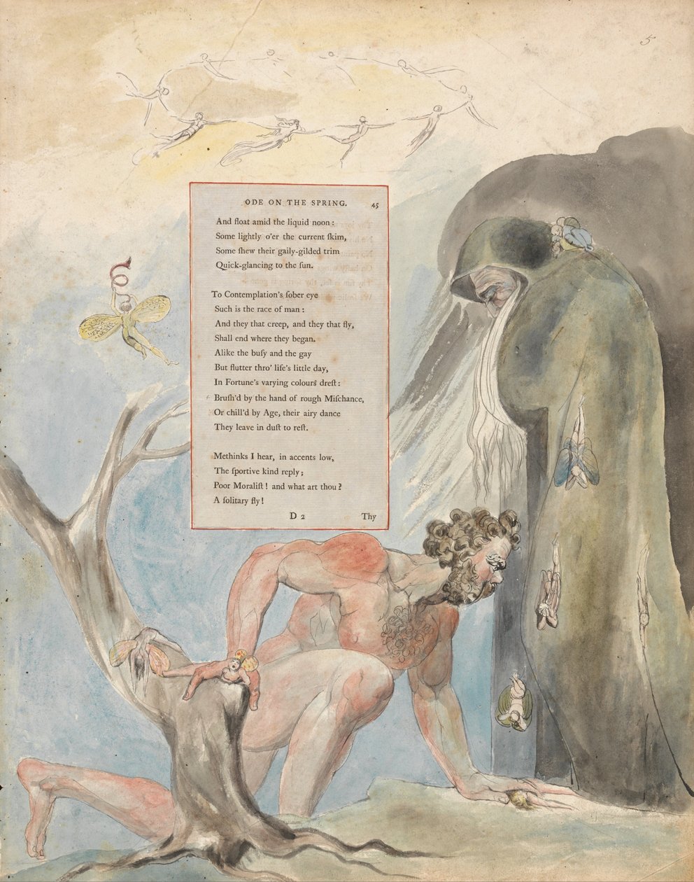 Thomas Greys digte, Design 5, Ode på foråret. af William Blake
