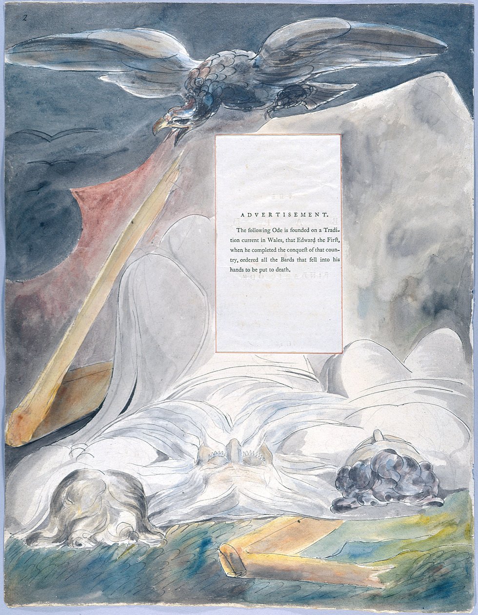 Thomas Greys digte, Design 54 The Bard 02 af William Blake