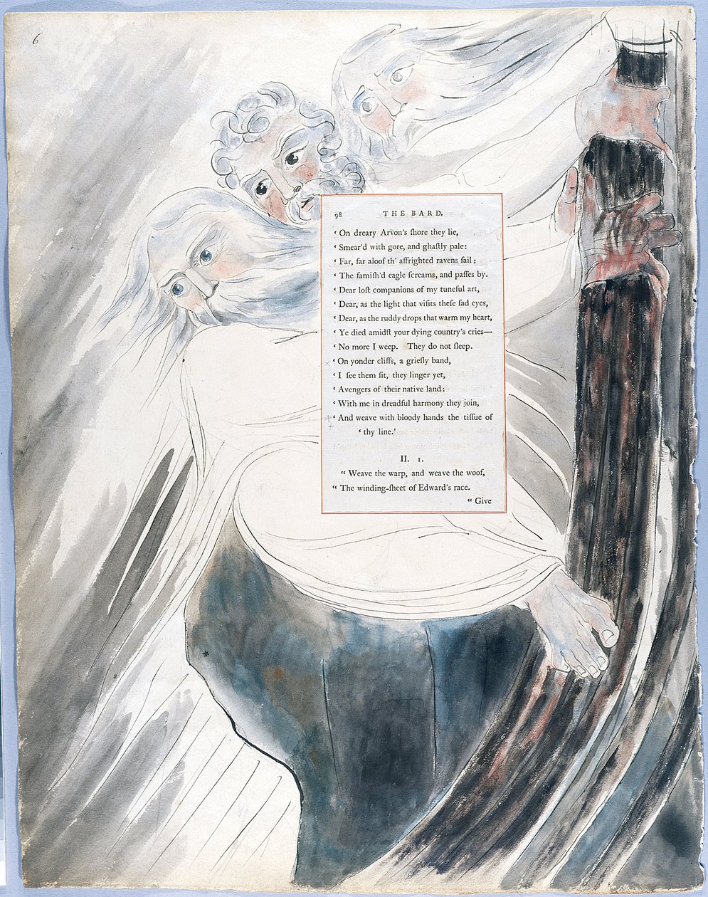 Thomas Greys digte, Design 58 The Bard 06 af William Blake