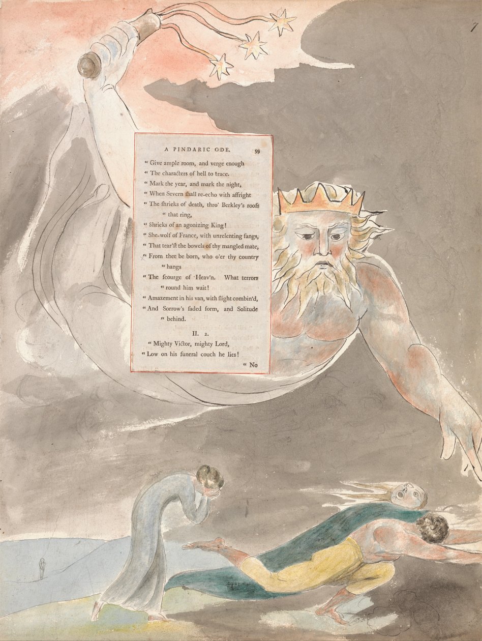 Digte af Thomas Gray, Design 59, The Bard. af William Blake