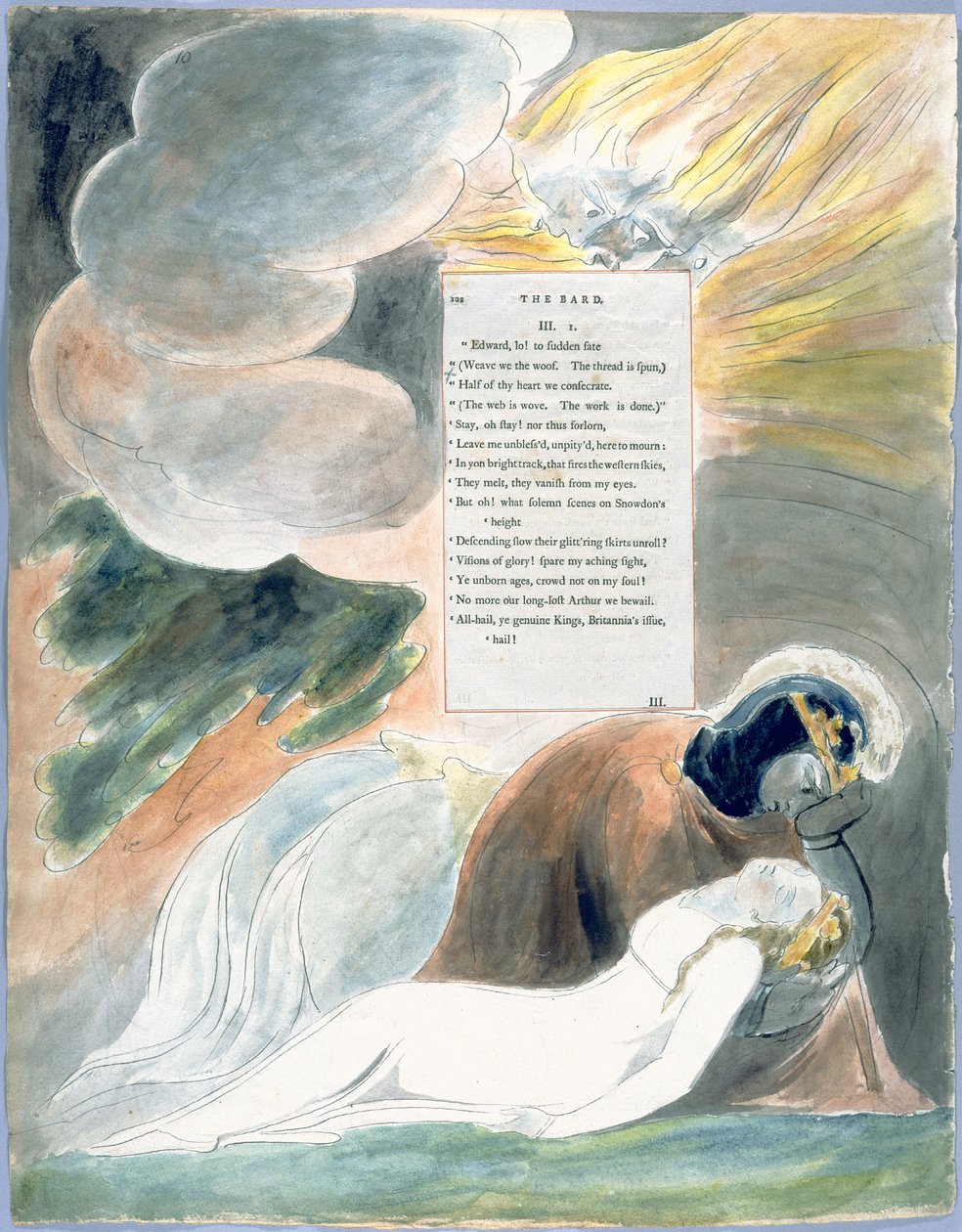 Thomas Greys digte, Design 62 The Bard 10 af William Blake