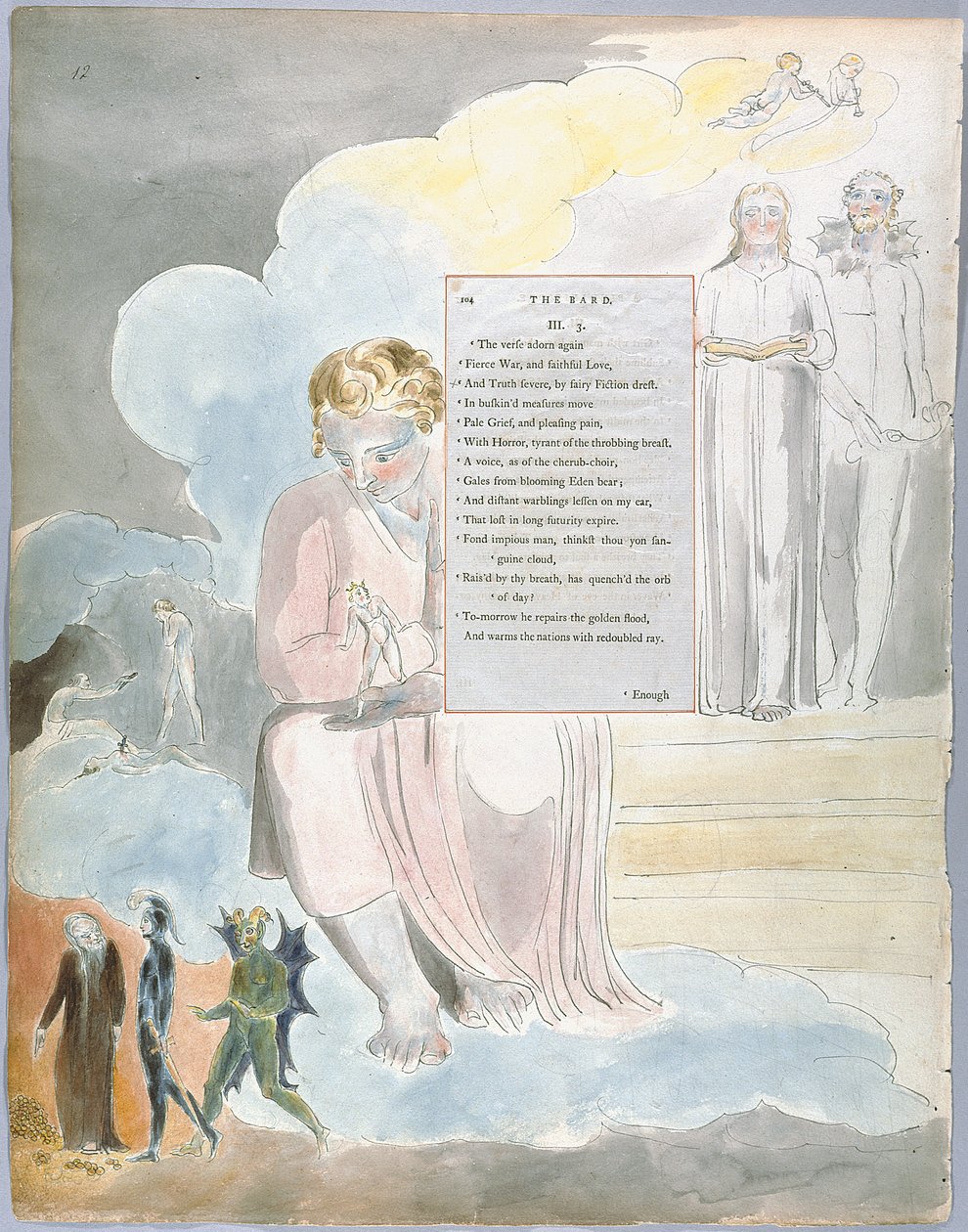 Thomas Greys digte, Design 64 The Bard 12 af William Blake