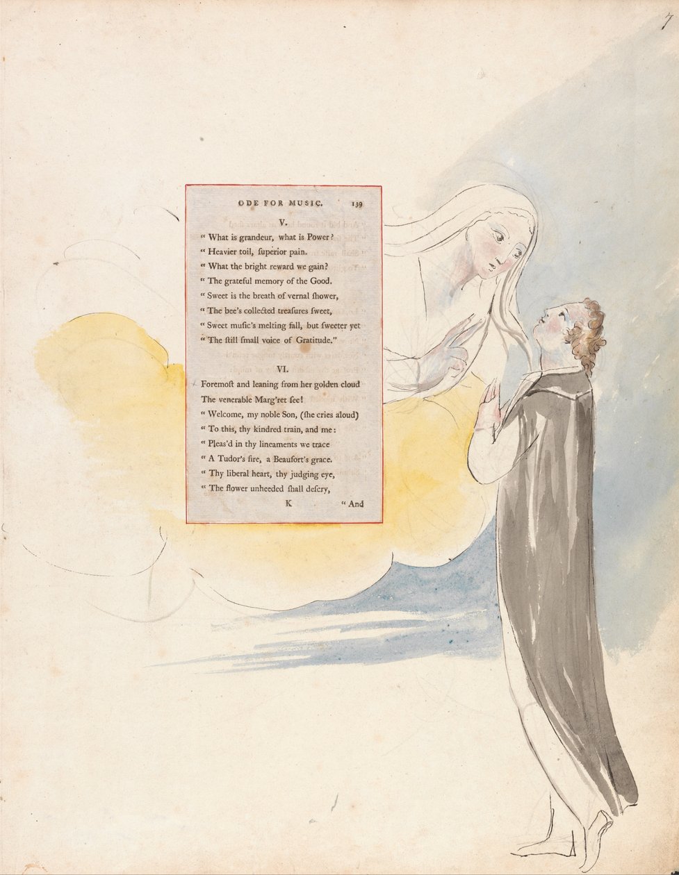The Gray of Thomas Gray, Design 99, Ode for Music. af William Blake
